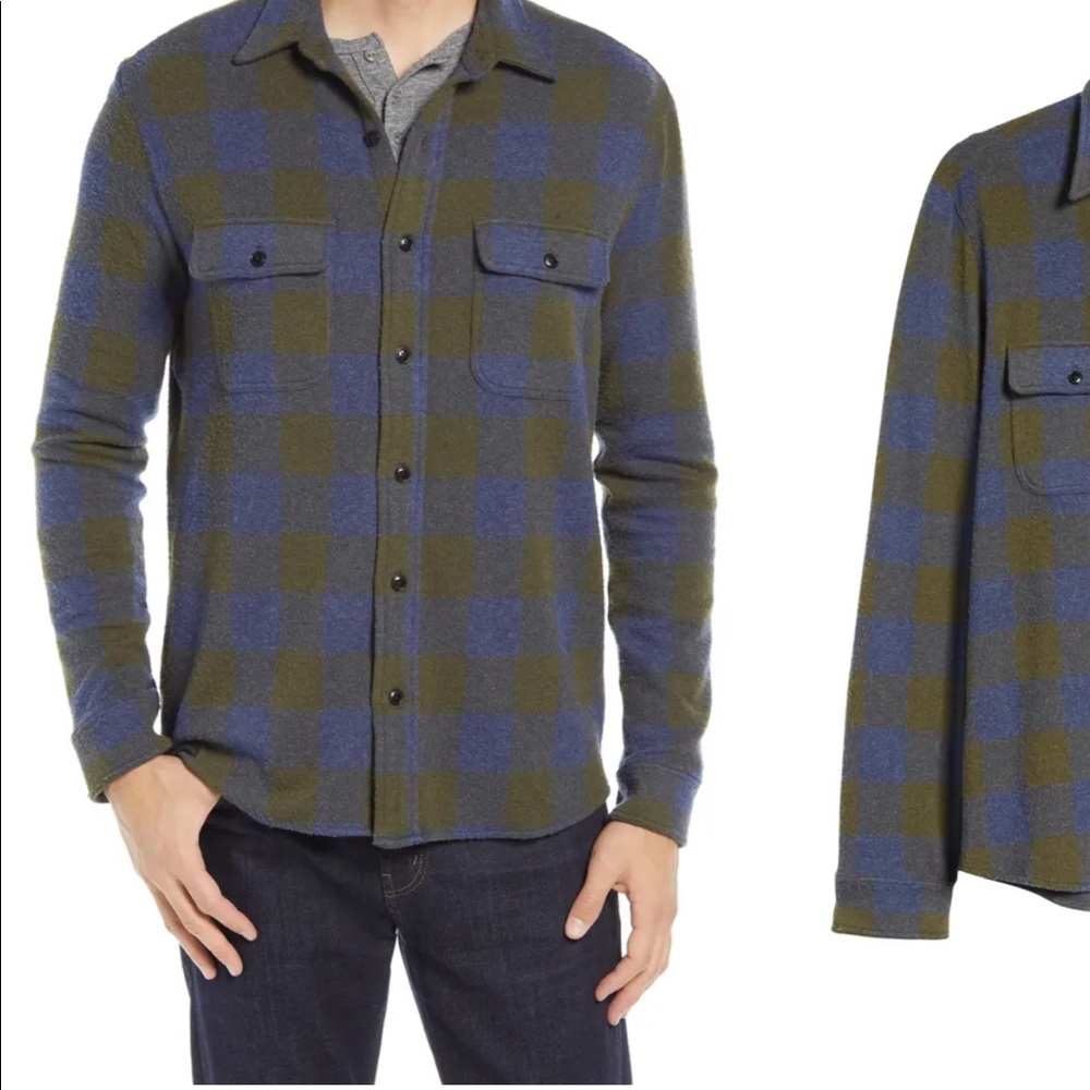 Faherty | Buffalo check cotton flannel shirt